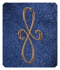 DF35-601-CP-SH-BL Copper Scroll Shimmer Blue